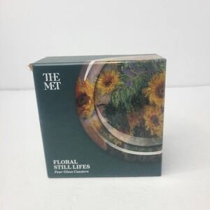 Metropolitan Museum of‎ Art New York  4 Glass Coasters Floral Still Lifes